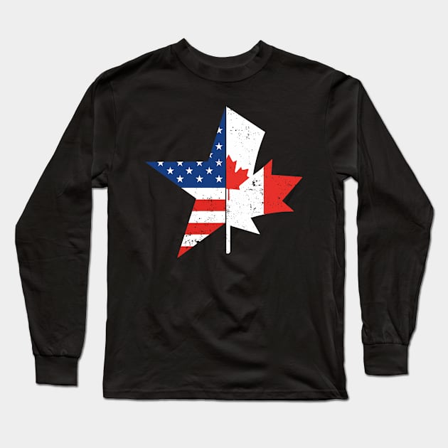 Canada pride Useh flag rocky mountains Long Sleeve T-Shirt by Caskara